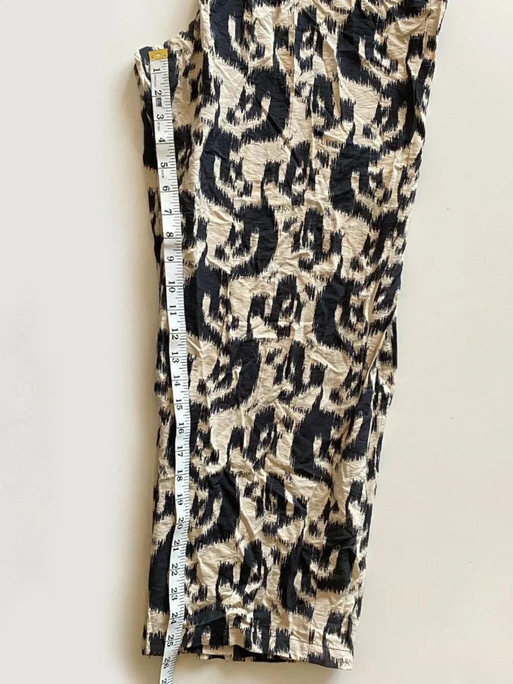 NWOT Zara Animal Print Paperbag Trousers Black Size L - Picture 5 of 10